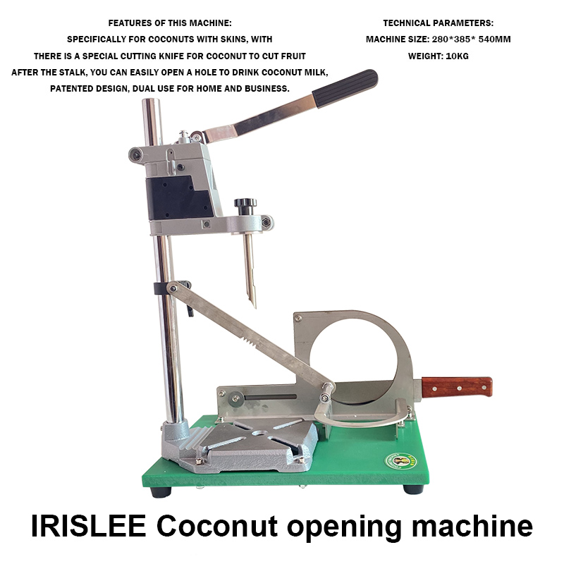 Matprocessorer Manual Hand Coconut Press Opening Maker Green Coconut Peeling Cutting Machine