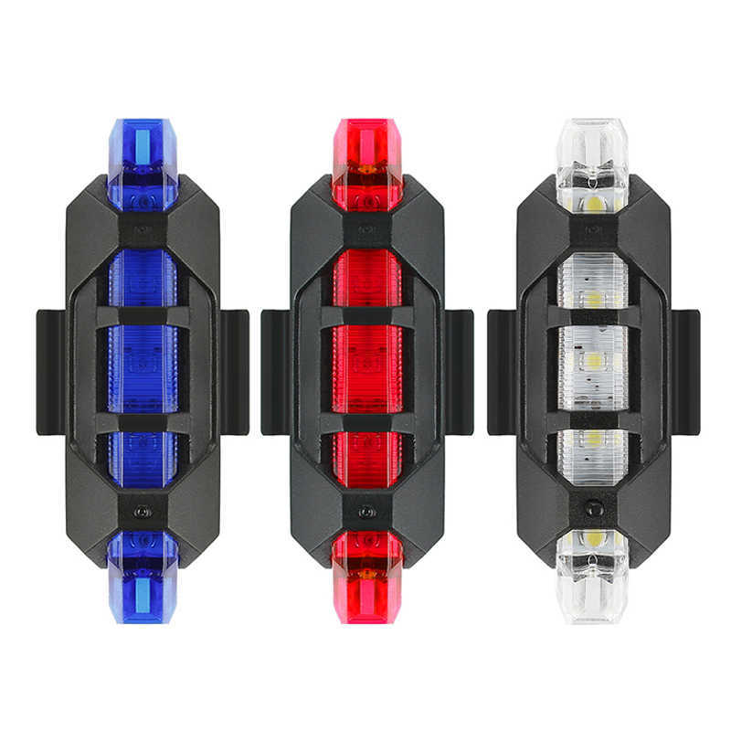 s Bicycle Waterproof Tail MTB Road Front Back Lamp Set USB LED Rechargeable Portable Light Bike Accessories 0202