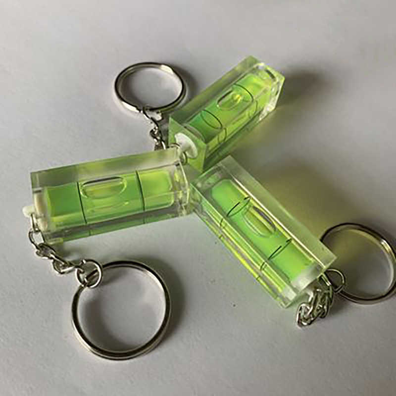 Mini Round Square Spirit Level Bubble met Keychain Precision Scope horizontale meetkit