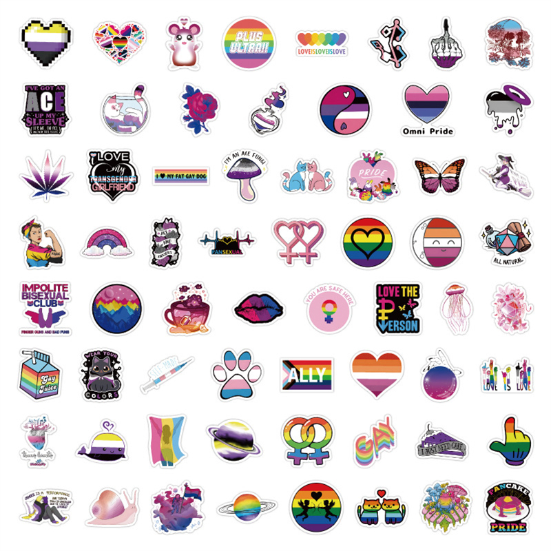 Gay Pride Stickers Rainbow Stickers f￶r LGBTQ W15741575