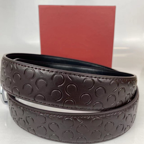 Ceinture en cuir lisse pour hommes, ceinture de luxe de styliste, grande boucle, chasteté masculine, haut à la mode, entier 294B, 2023