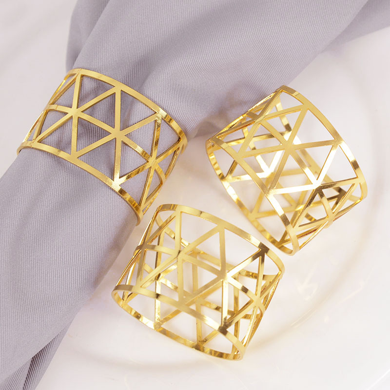 Gold Silver Napkin Ring Chair Buckles Birthday Party Table Decoration Wedding Favors Christmas Dinner Table Napkin Holders
