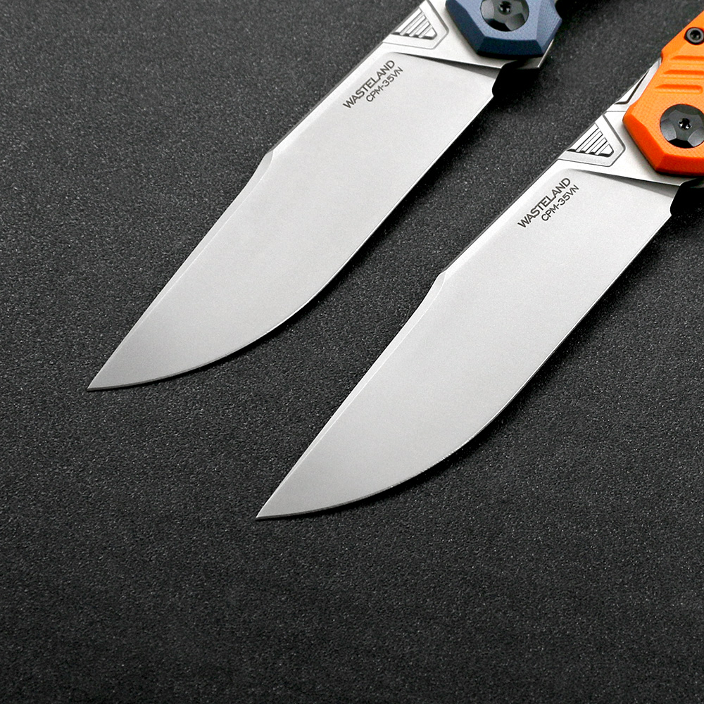 Nimoknives Fatdragon 오리지널 디자인 야외 포켓 퀵 오프 닝 폴딩 나이프 CPM-35VN 블레이드 G10/ 리넨 및 티타늄 핸들