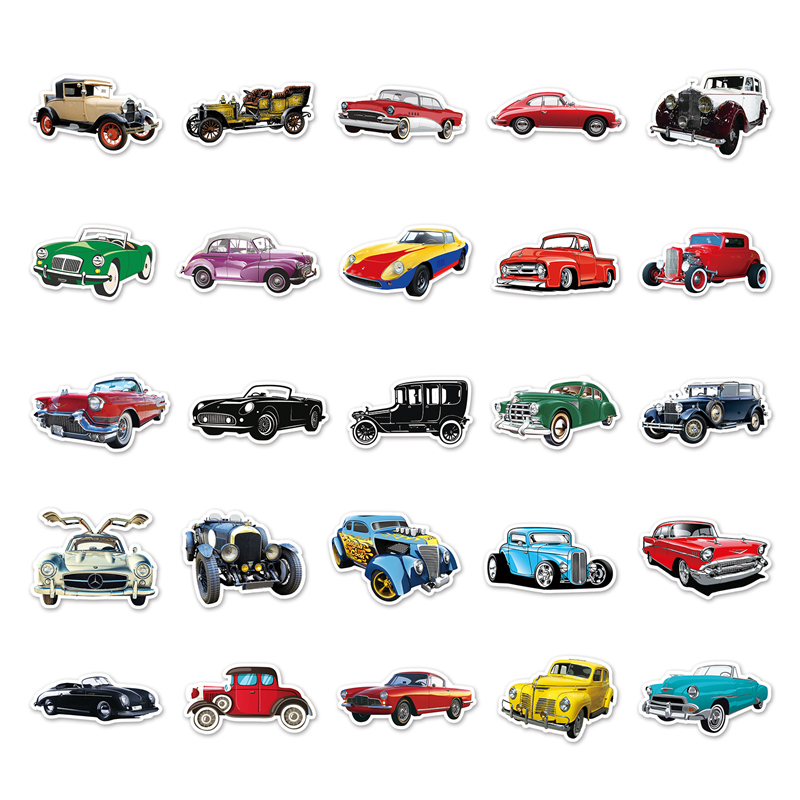 Classic Vintage Car Stickers for Teens Adults Men Waterproof Vinyl Decorative Old Car TZ-LYC-154B