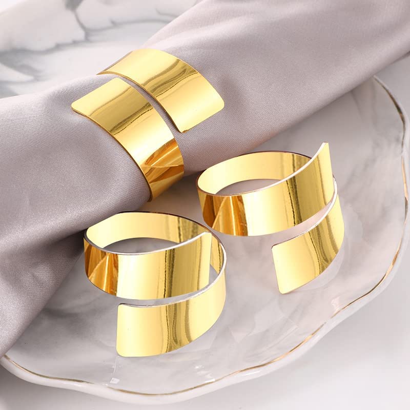 Anel de guardanapo de metal da liga para a mesa de casamento Decora￧￣o de guardana
