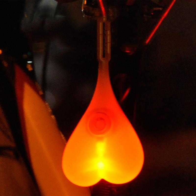 s Creative Bicycle Rear Taillight Riding Waterproof LED Heart Ball Safety Light Lamp Bike Accessories Hot 0202