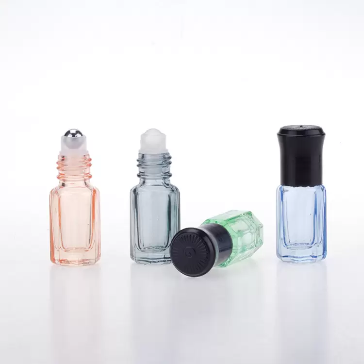 Kwaliteit 3 ​​ml Mini Essentiële oliën Metalen Roller Balglas Parfum Flessen Reiziger Lege Roll-On Refilleerbare flessen