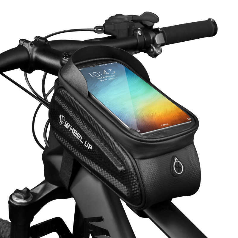 Panniers S Copozz Black Bike Styrbar Pannier Waterproof Fit under 7 tum Telefon Bicycle Bag Riding Equipment 0201
