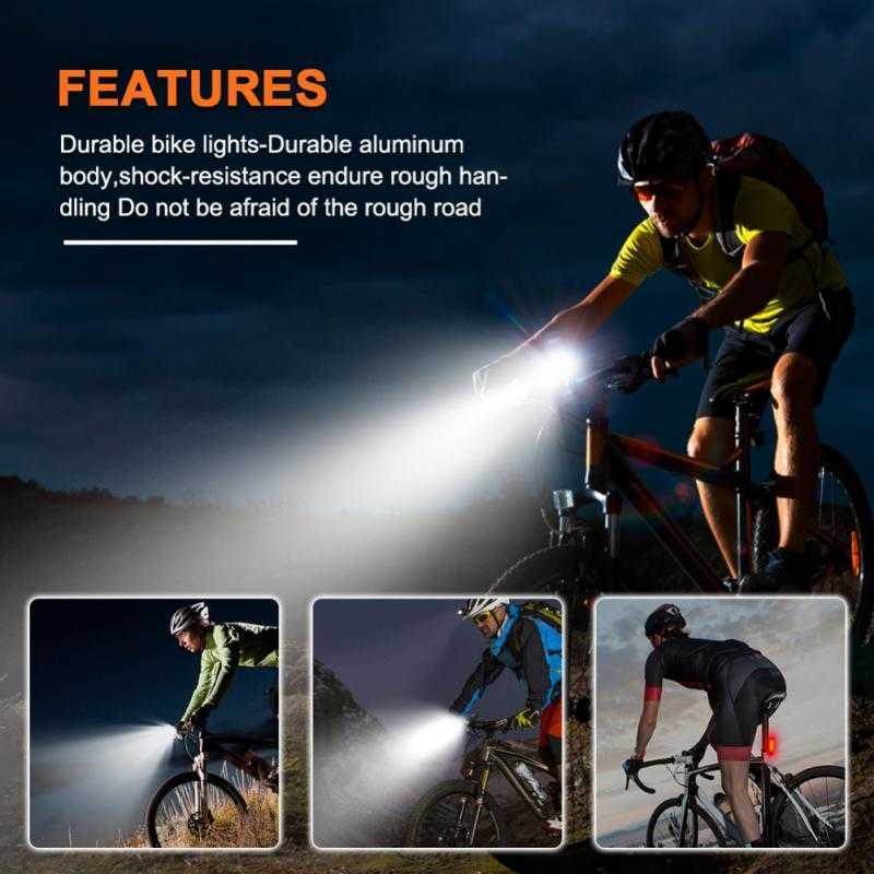 s USB ricaricabile 300 lumen 3 modalità lampada luce anteriore faro bici bicicletta LED torcia lanterna 0202