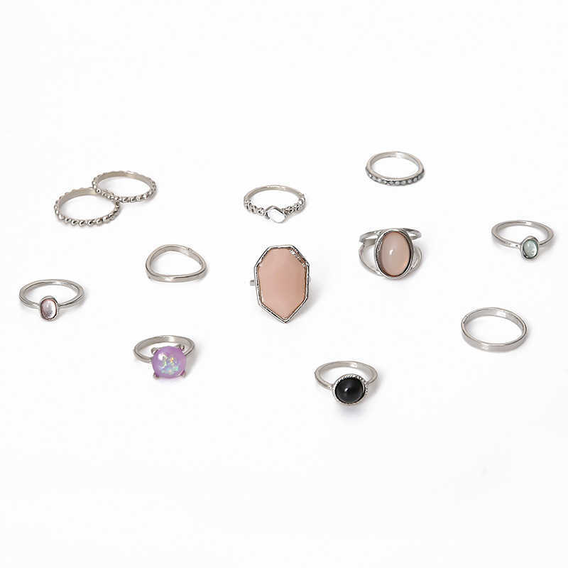 Solitaire yüzüğü zirkon seti bohemian fidget genç kızlar eşleşen S kadınlar için anillos mücevherleri bague femme tr 2022 y2302