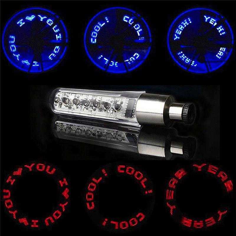 Luzes Bicicleta de bicicleta Luz LED LED GAS Válvula Núcleo de válvula de brilho Stick Pneus Tampas de tampas de lanterna Acessórios para bicicletas 0202