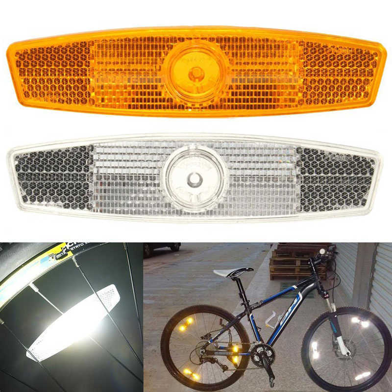 1 stcs fietsen fiets spaak waarschuwing licht veiligheid wielrand reflecterende lampbevestiging vintage clip buis reflector lichten 0202