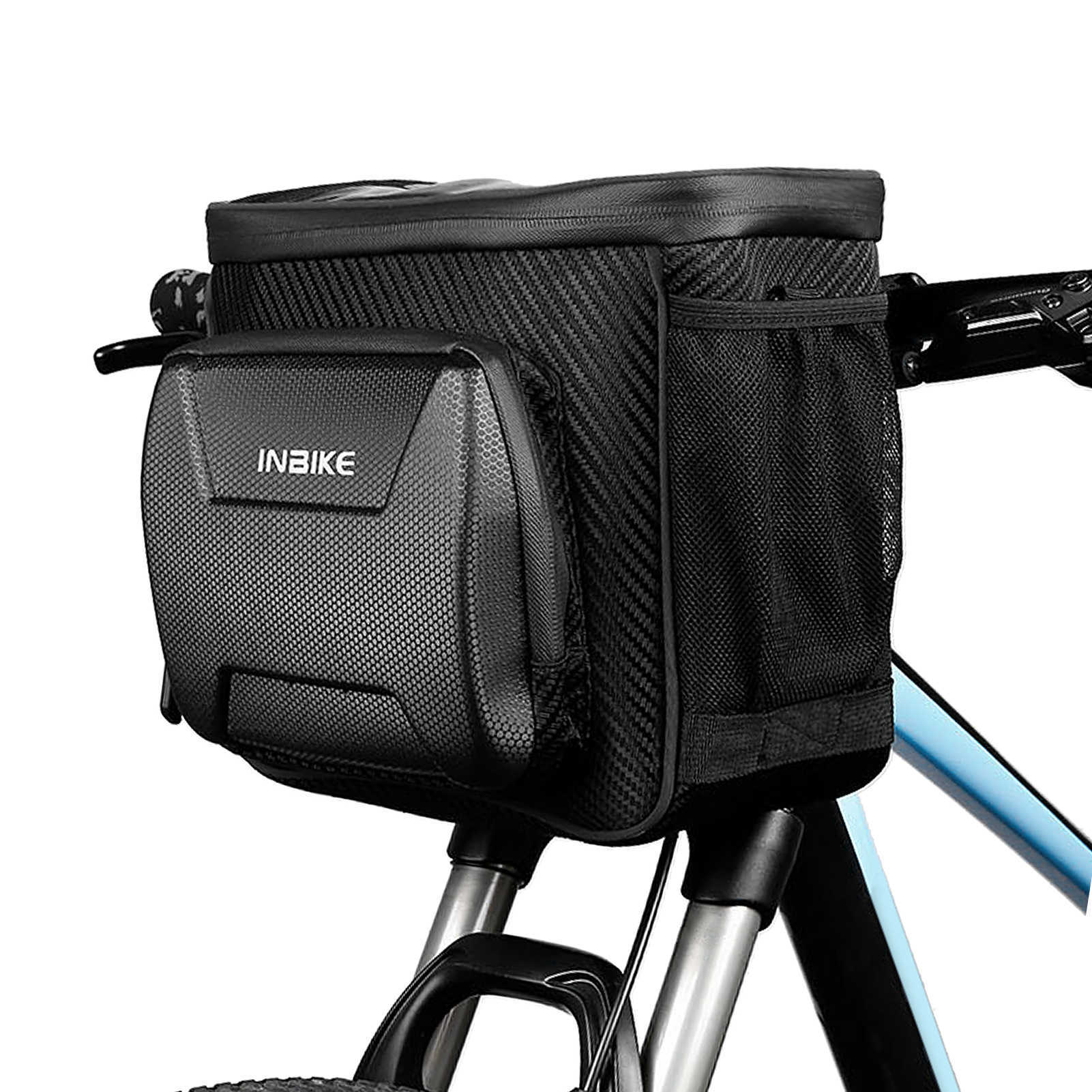 Borse laterali Touch Screen impermeabile isolato Cestino anteriore bicicletta Borsa termica riflettente manubrio bici da strada 0201