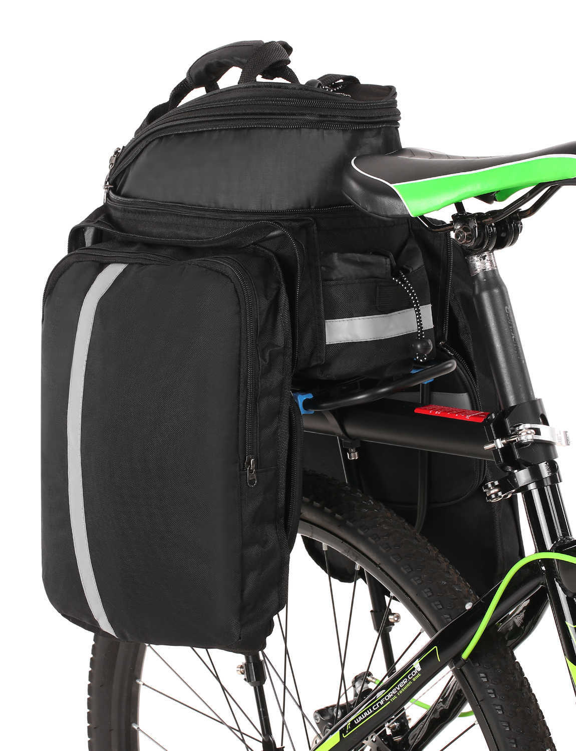 Borse laterali Lixada Sedile posteriore Multifunzione impermeabile MTB Portapacchi bicicletta con parapioggia Borse bici Borsa da sella 0201