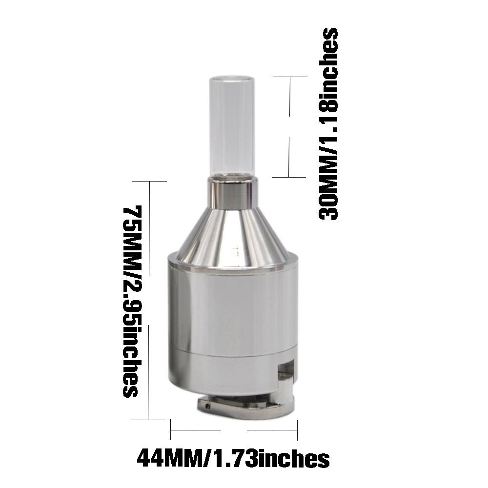喫煙パイプ手術金属タバコグラインダー44mm * 107mm全アルミニウムファンネルタバコグラインダー