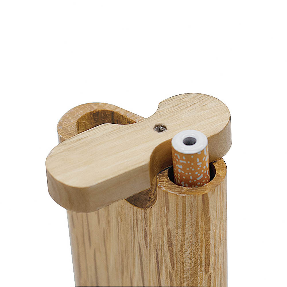 喫煙パイプは、クリーニングフック付きセラミックスモークボックスを備えた新しいウッドスモークパイプ