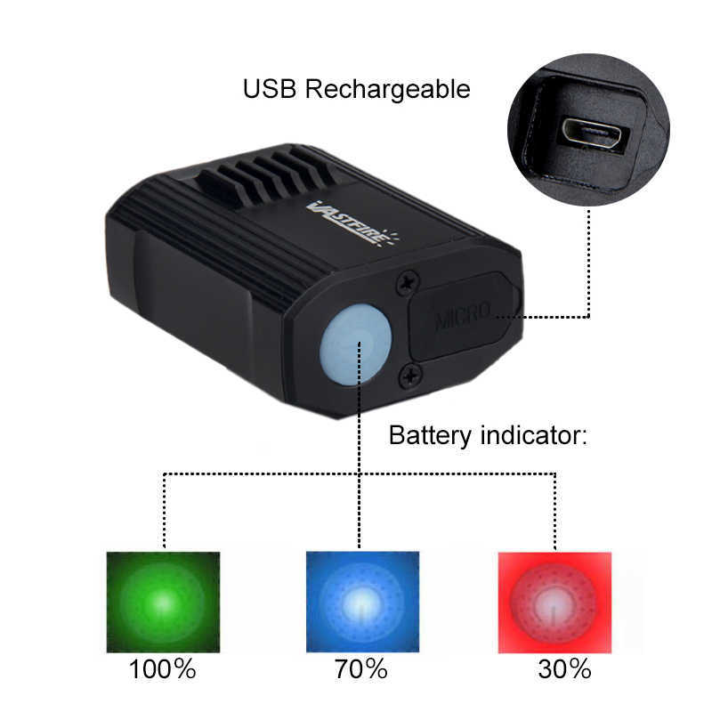 S MODOS DE LUZ RECULHADA USB PROMUTA USB 5 Modos de luz MTB Lanterna de ciclismo Bateria de bicicleta Battery Bicycle Safety Night Montagem 0202