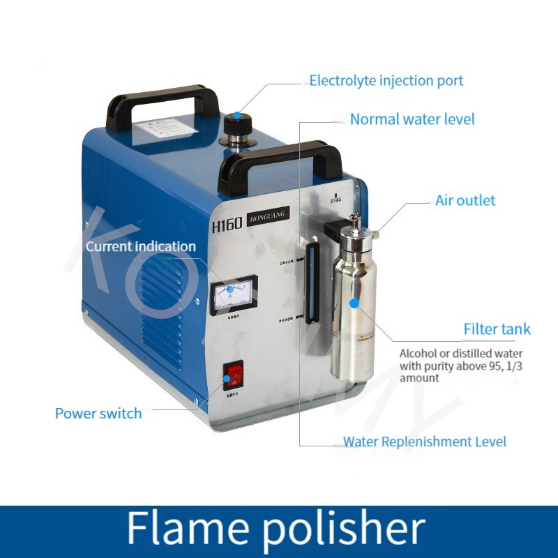 Acryl Flame Polister Machine 300W Elektrische zuurstof Hydrogen Polishing Slijpmachine Generator 75L/H H160