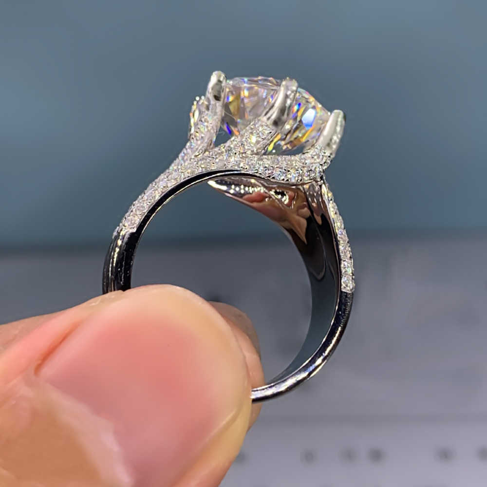 Solitaire Ring Luxury 6 CLS Установка кубическая циркония женщин для обручальной свадьбы Кессории недавно разработанные украшения Wholesale Y2302