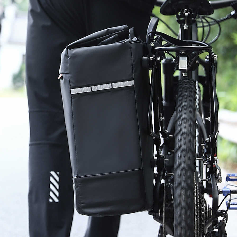 Borse laterali s WEST BIKING 30L Borsa bici di grande capacità Borsa bicicletta riflettente alta Borsa bagagliaio ciclismo su strada MTB 0201