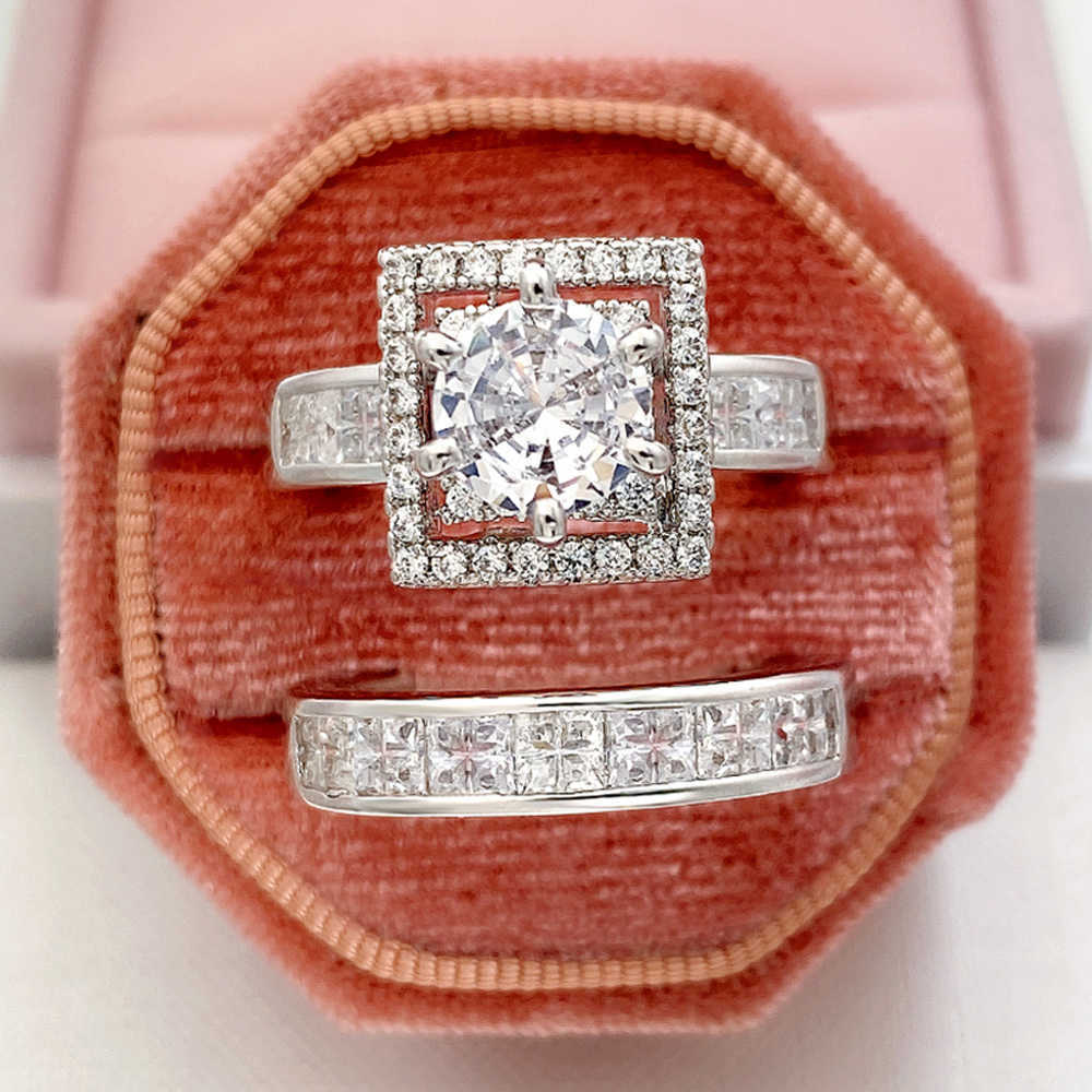 Bague solitaire magnifique mariée éternité amour s pour mariage nouveau design de mode moderne femmes proposition de fiançailles bijoux de fête Y2302