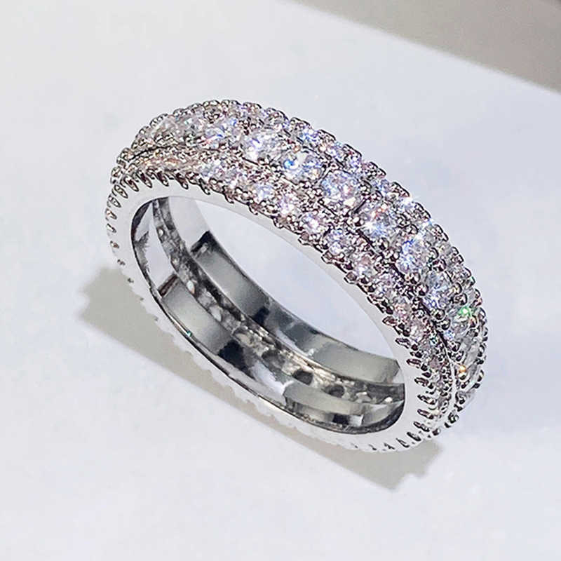 Solitaire ring mode goud kleur bruiloft ringen vrouwen volledig verharde oogverblindende kubieke zirconia hoogwaardige verlovingsbands sieraden groothandel y2302