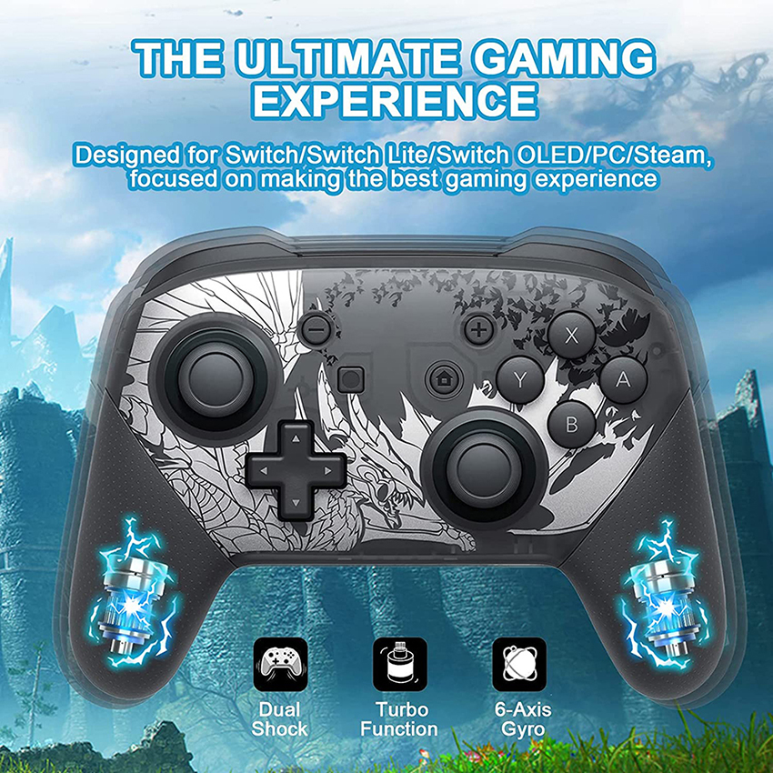 Беспроводной Bluetooth Remote Controller Pro Gamepad Joypad Joystick для Nintendo Switch Pro Console Console GamePads5752776