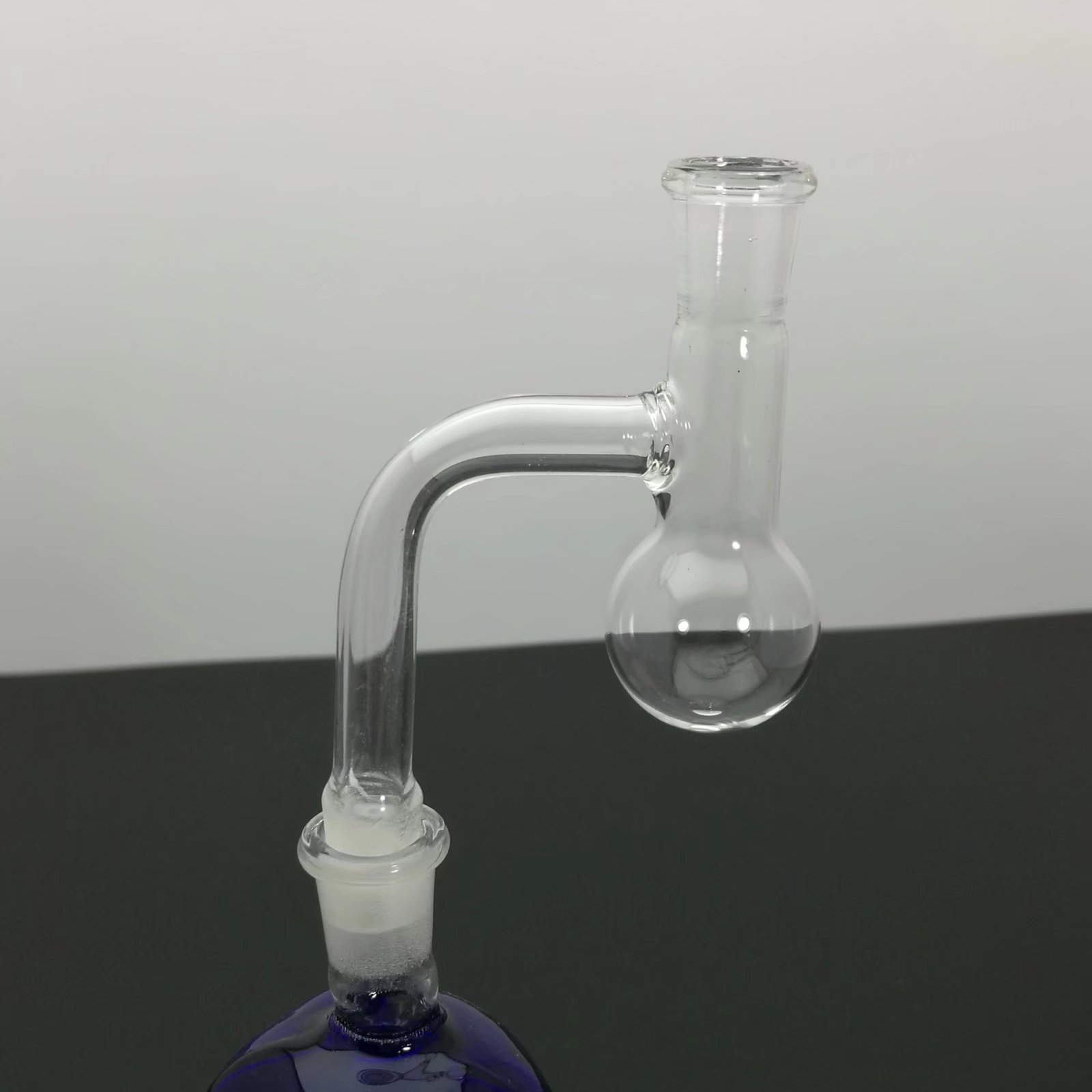 Glasr￶kningsr￶r vatten vattenpipa klassisk transparent h￶gervinkel glas cigaretttillbeh￶r 10mm