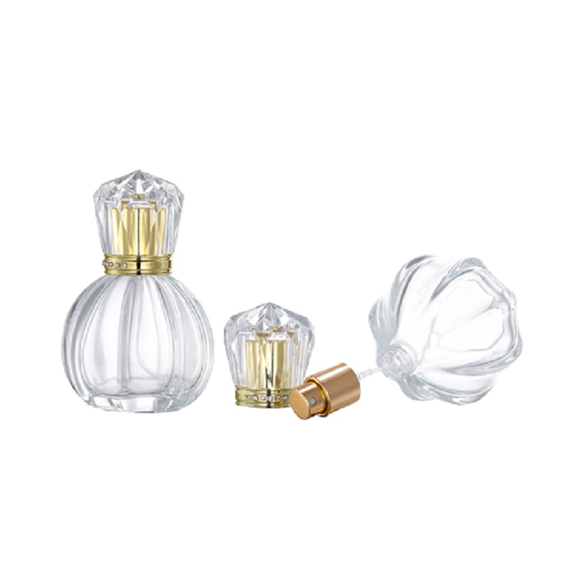 50 ml opakowanie pusta perfuma szklana butelka Złota srebrna pompa spary z pokrywającą opakowanie kosmetyczne przenośne pojemnik