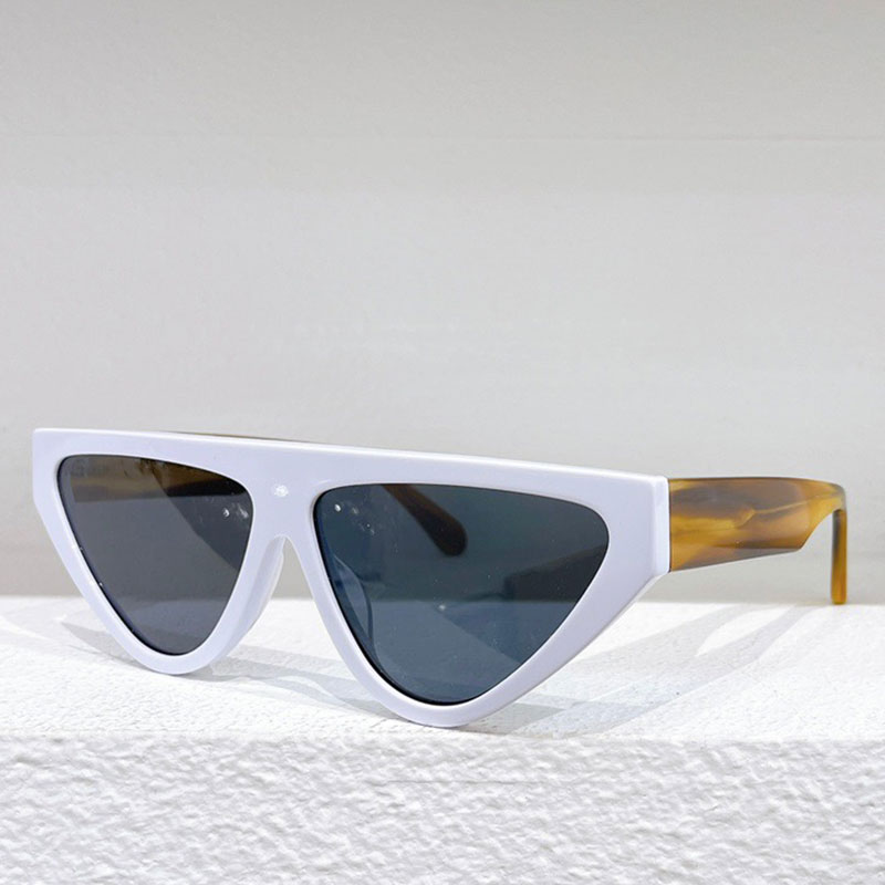 Av mens designer solglasögon för kvinnor vit oeri038 mode klassiska solglasögon uv400 skydd lunett glas 100% acetat296g
