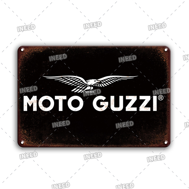 Logo del marchio di motociclette vintage Targa in metallo in metallo Decorazione della parete Motocicletta retrò Targa in metallo Targa decorativa Decorazione della parete del garage w01