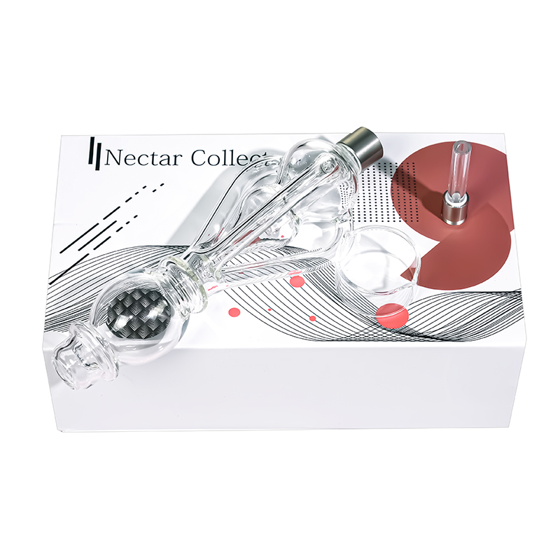 Coffret cadeau Smoking NC kit avec collecteur de nectar en verre, bol en verre transparent, une pointe de quartz à joint vissé 510 longueur totale 232mm