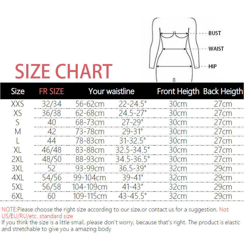 Waist and Abdominal Shapewear Women Latex Trainer Body Shaper Corsets with Zipper Cincher Corset Top Slimming Belt Black Shapers Plus Size 0719