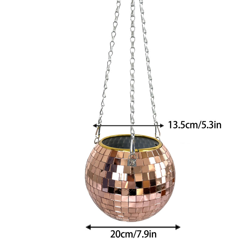 Disco Ball Planter Globe Shape Hanging Vase Flower Planter Pots Rep Hanging Wall Homw Decor Vase Container Room Decoration