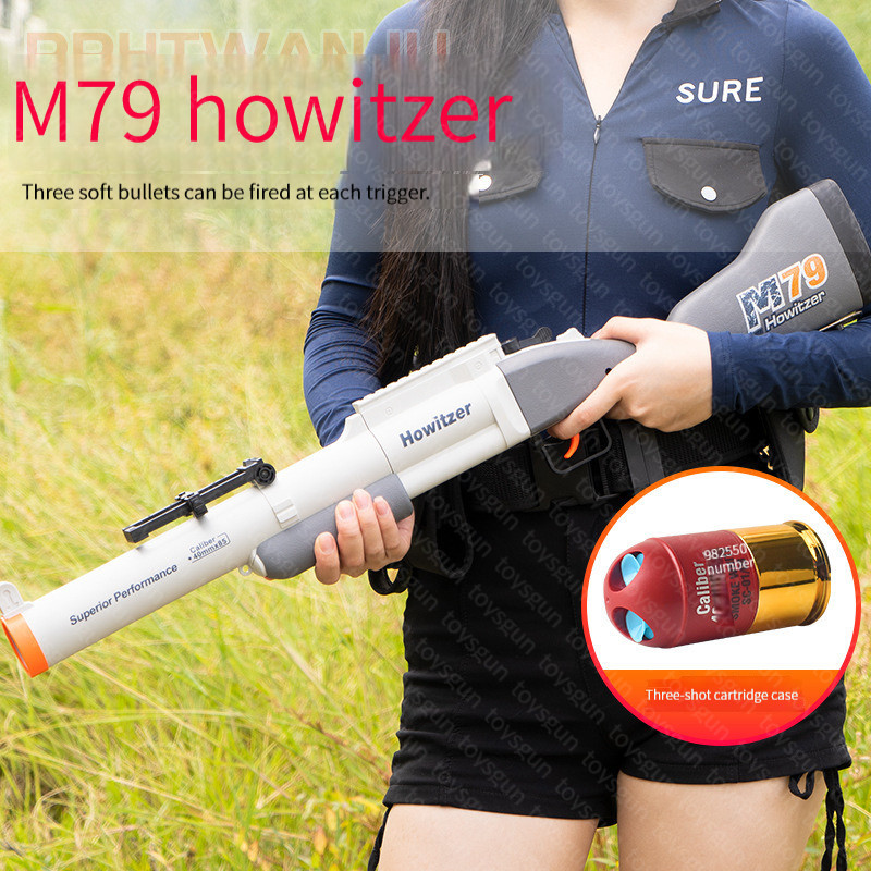 M79 Hautzer Launcher Gun Toys Trifecta Rifle Ręcznie obciążony strzelbą dla dzieci