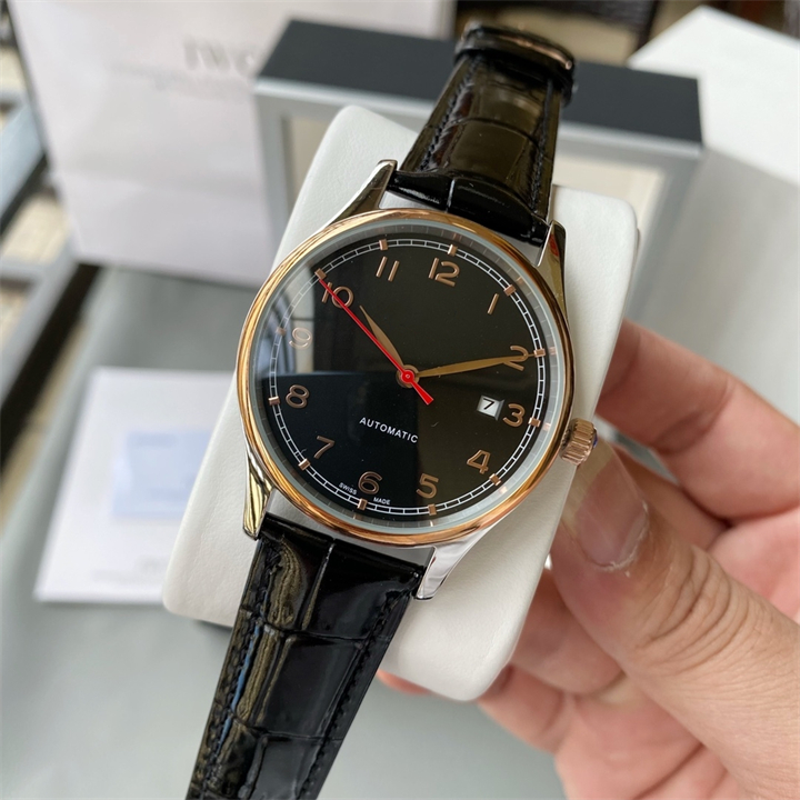 Montre de Luxe Men Watches 40mm 자동 기계식 운동 강철 케이스 럭셔리 시계 손목 시계 발광 03