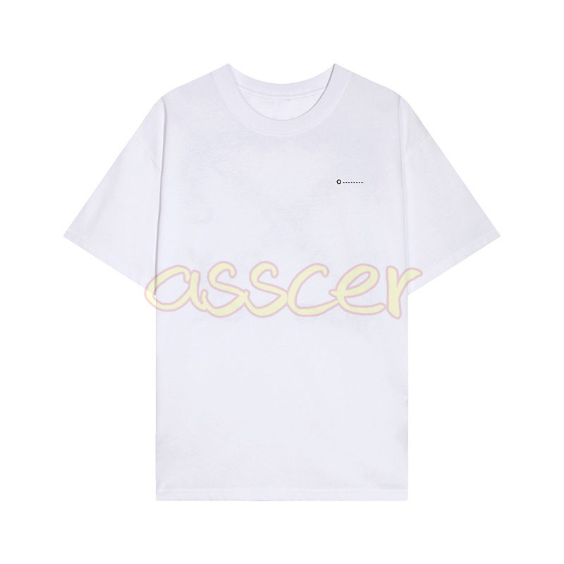 Designer Herren Damen Schwarz Weiß T-Shirt Sommermode Kettendruck T-Shirts Herrenbekleidung Größe XS-L