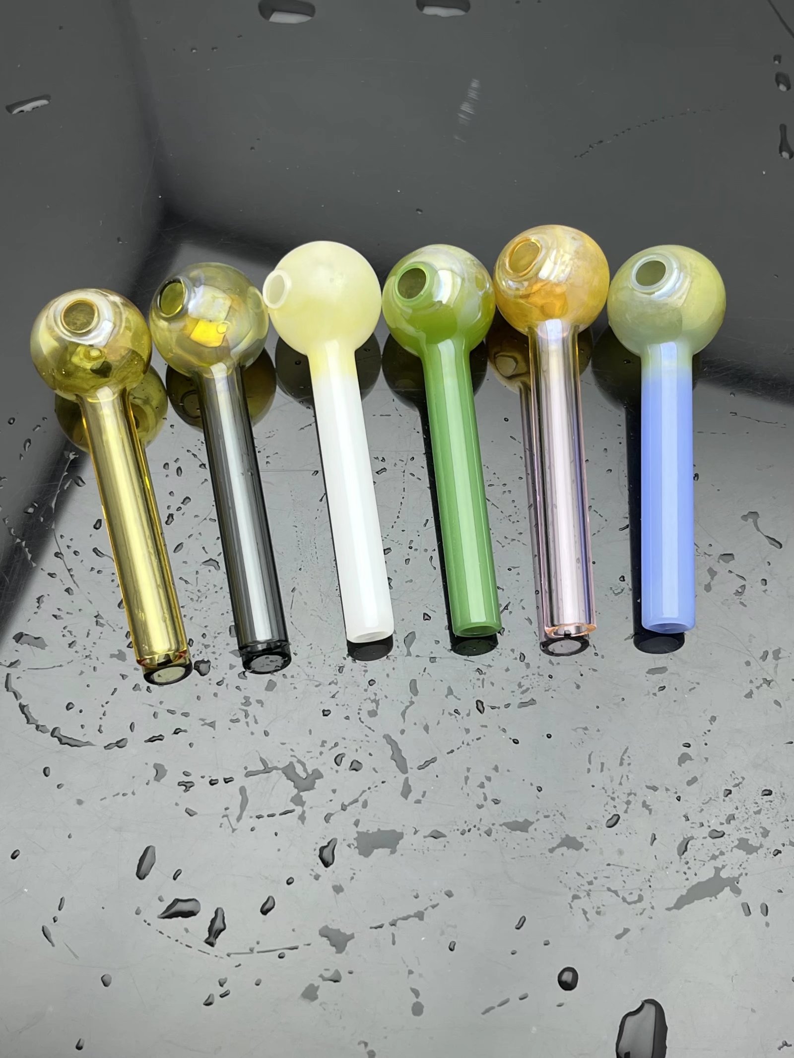 Pipe à fumer en verre, narguilé à eau coloré, 10cm, verre à fumée, chaudière directe