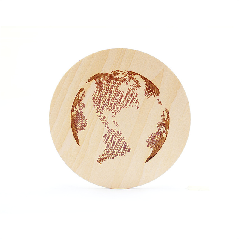 10cm DIY laser engraving LOGO wooden coasters round cafe bar shop home tabletop coaster decoration8134327