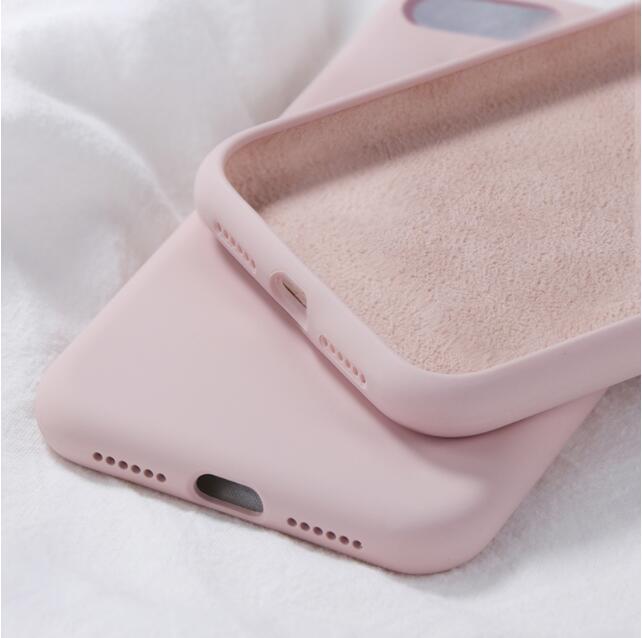 Silikonowy solidny obudowa dla iPhone15 14 11 13pro 12MAX Soft TPU Back Cover Fundas