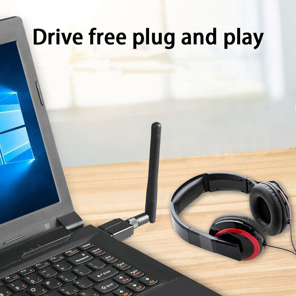 100 m zewnętrzna antena USB mp3 Bluetooth 5.3 Adapter nadajnik Odbiornik Dongle PC bezprzewodowy transfer dla głośników słuchawkowych Bluetooth myszy