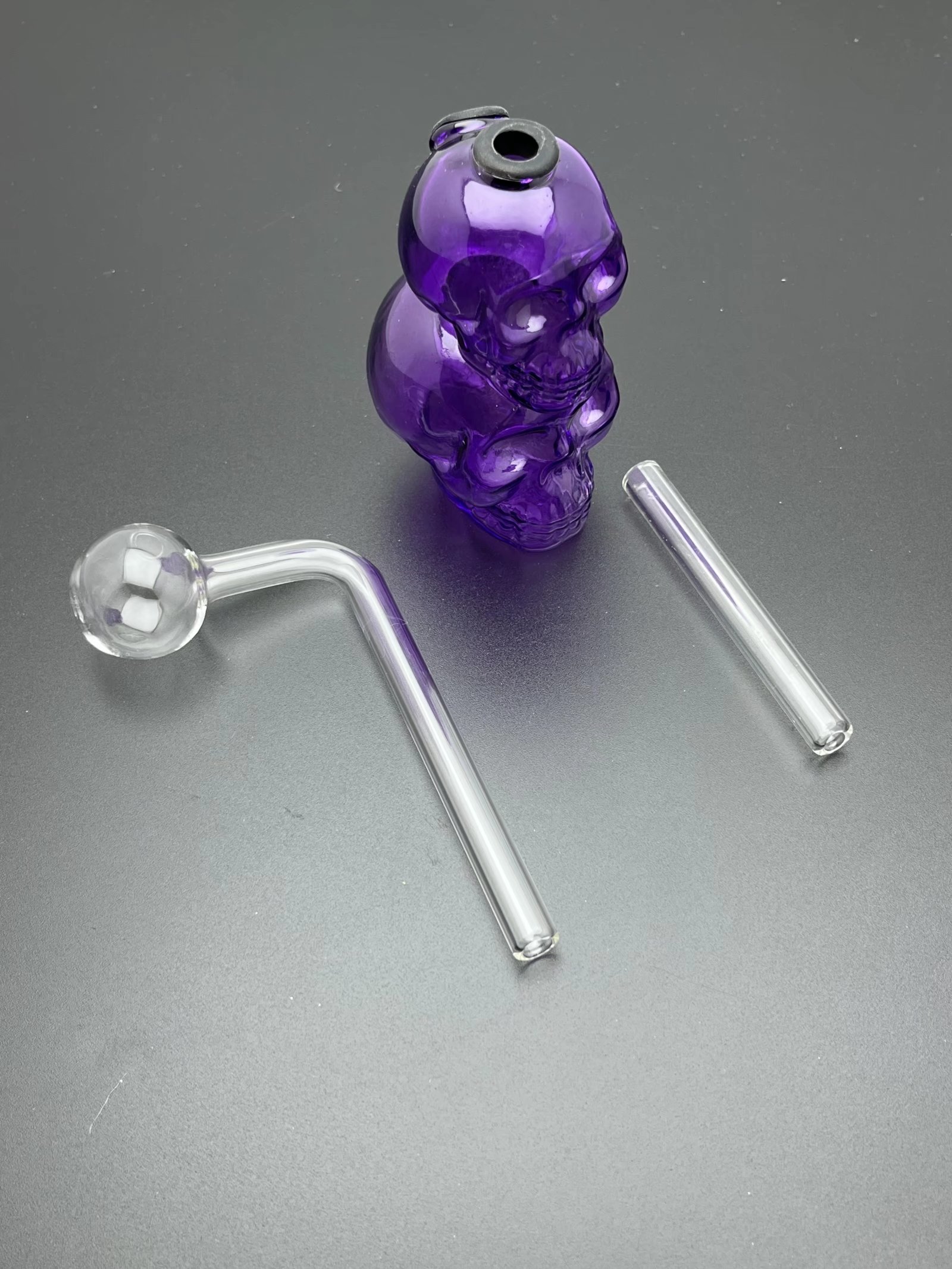 Narguilé Pipe à fumer coloré classique bong violet squelette os verre bouteille d'eau accessoires