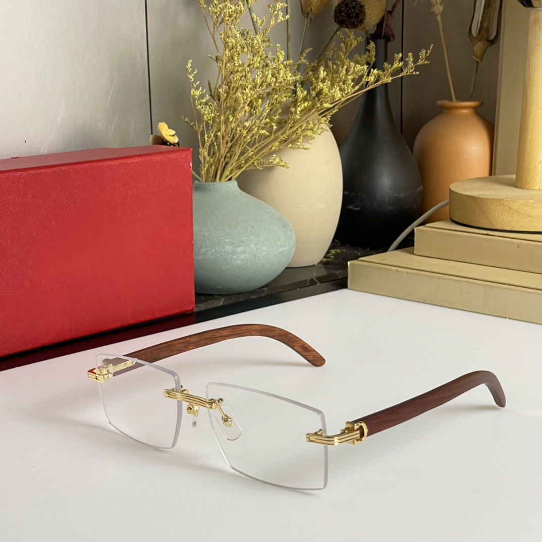 Heiße Luxus Vintage Herren Designer Sonnenbrille für Männer Mans Womens Frauen randlose quadratische hölzerne Beine Design -Schutzlinsen Mode -Sonnenbrille Mode Brille