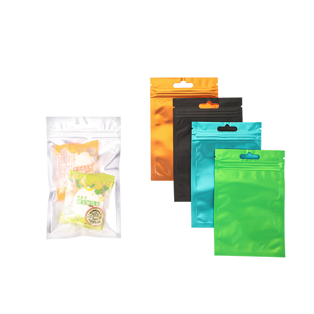 Sacos de embalagem de arroz, caixa de telefone colorida Mylar, pacote de armazenamento com zíper reutilizável, 100 pçs/lote 8,5 x 13 cm frontal fosco transparente chapeamento folha com zíper bolsa, bolsa para relógio