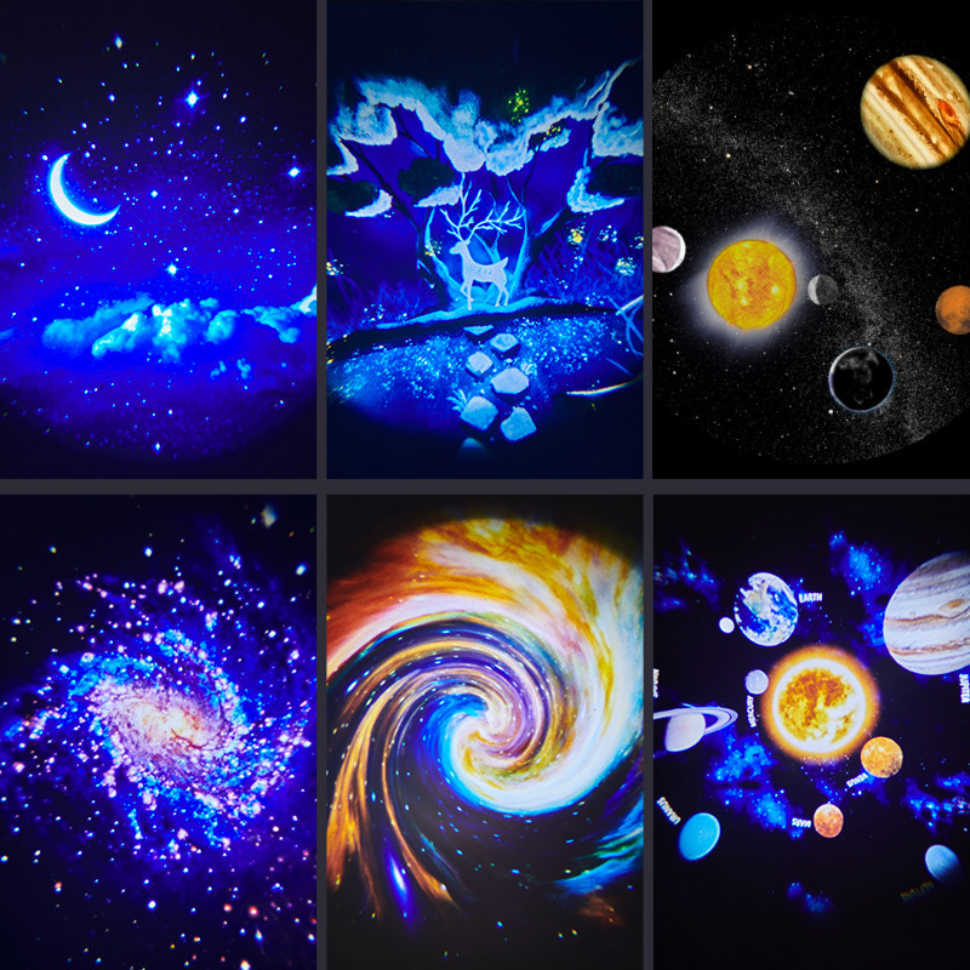 Galaxie-Projektor – Sternprojektor – automatische 360-Grad-Rotation – zeitgesteuerter Sternenplanetariumsprojektor – Nachtlicht – einzigartiges Geschenk für Kinder
