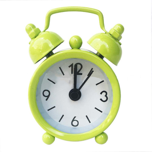 Mini Solid Color Alarm Clock Metal Students Small Portable Pocket Clocks Household Decoration Adjustable Electronic Timer