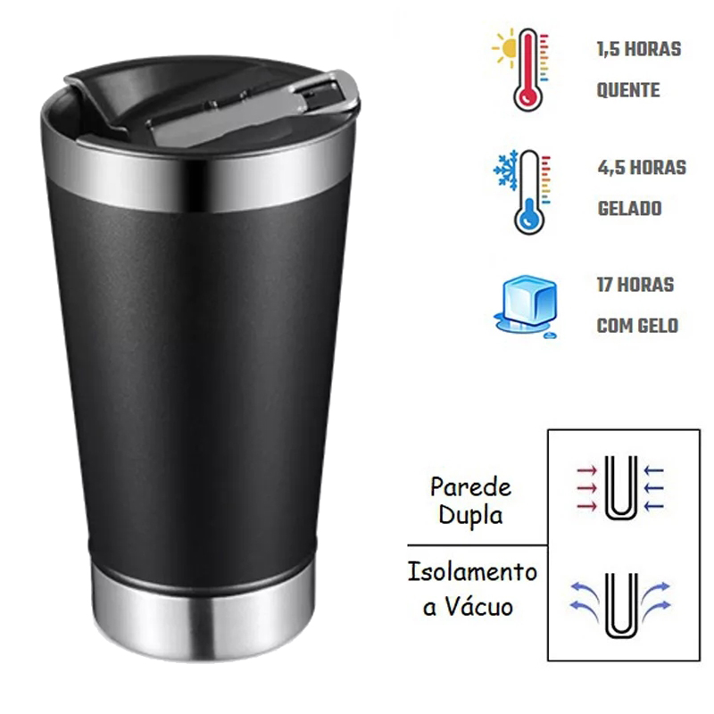 Şişe açıcı kaplamalı 16 oz soğuk bira bardağı paslanmaz çelik termos su kahve kupaları Çay Termal Tumblers 473ml