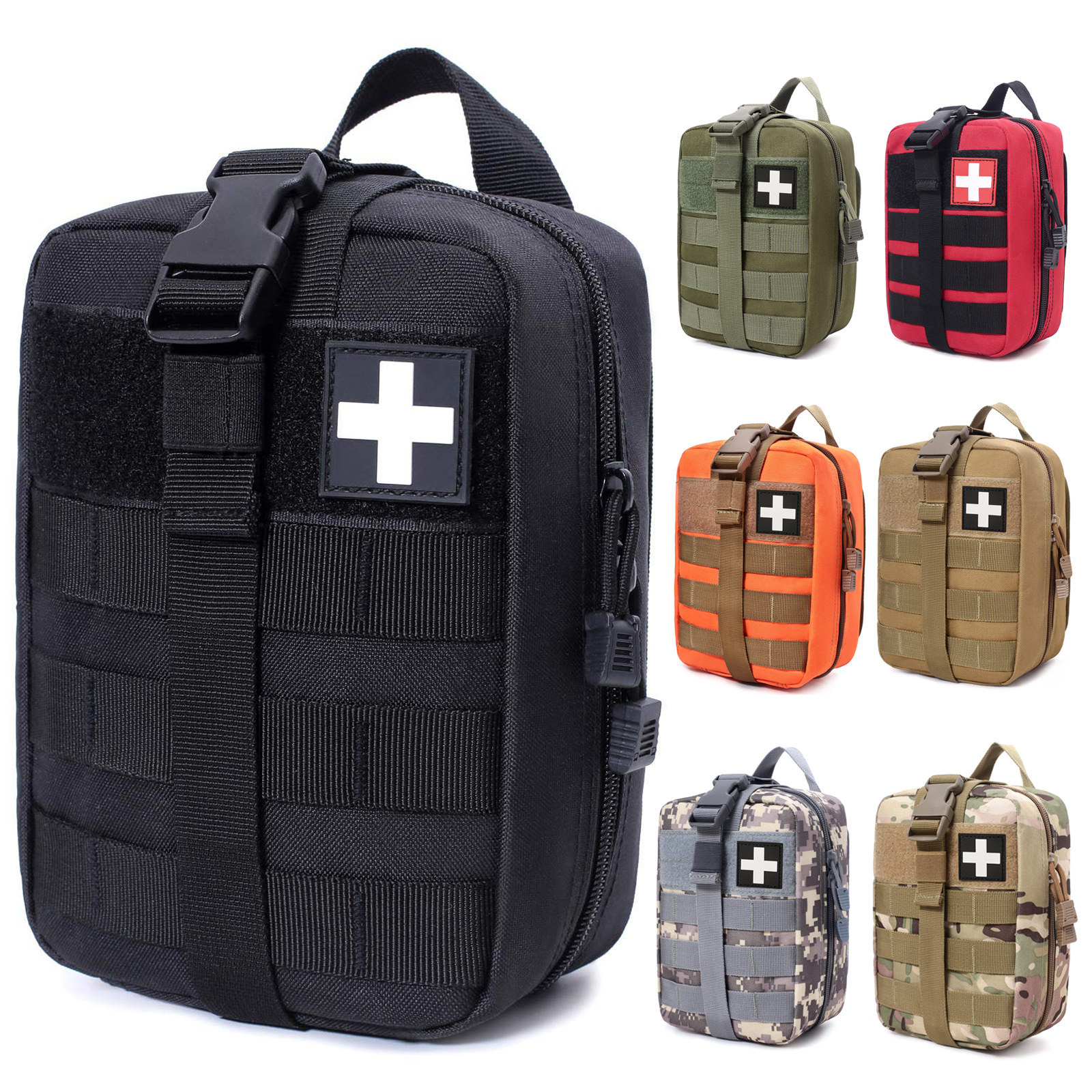 Kits de primeros auxilios t￡cticos Bolsa M￩dica Ej￩rcito de emergencia Ej￩rcito de caza Herramienta de supervivencia para campamento de emergencia Militares EDC