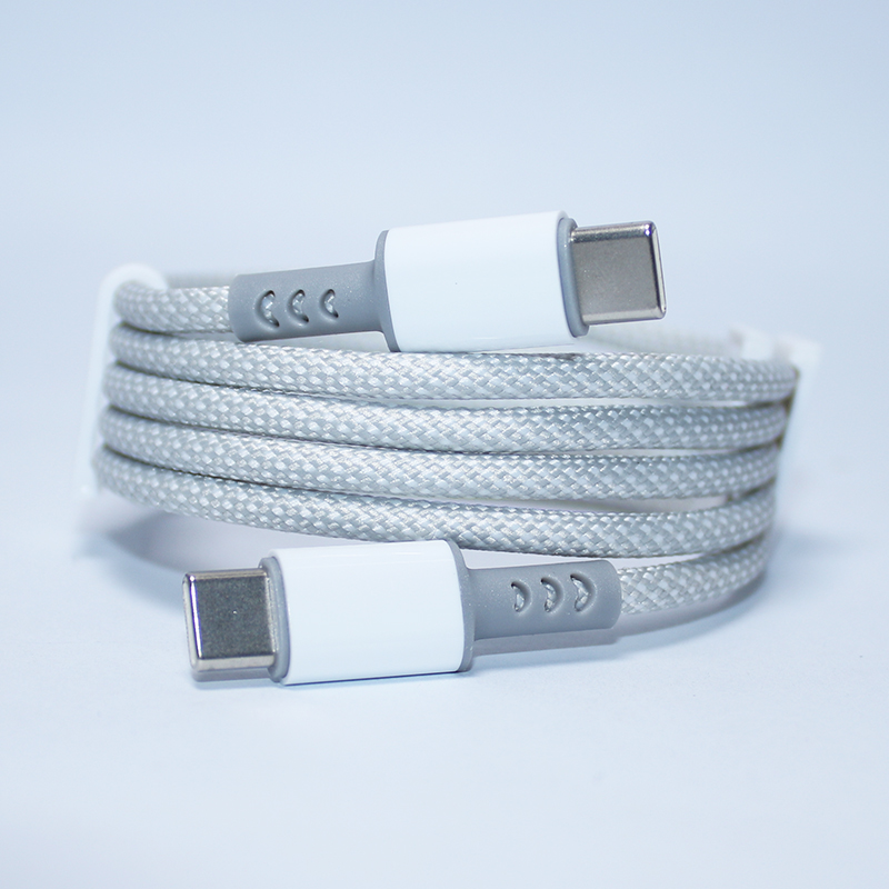 Kable typu-C do typu-C Szybka ładowarka Pleciona nylonowa typ Cable do ładowania mikro USB dla smartfonów Samsung Huawei Android