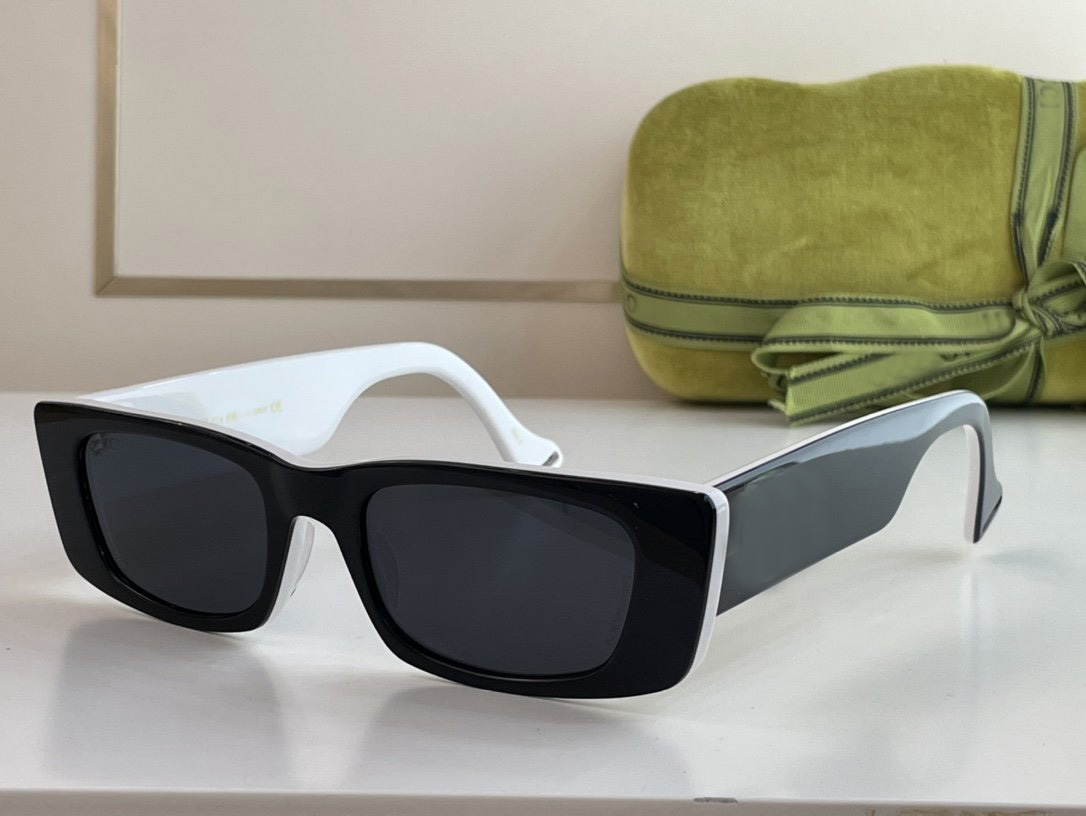Sonnenbrille Designer Brille Herren Modenschau Design Sonnenbrille GG0516S Unisex UV400 Smart Narrow Rectangular Macaron Plank fullri253C